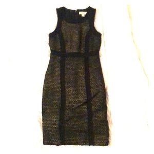 Michael Kors Black and Gold shift dress
